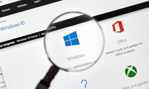 Microsoft Window 10. Stock Photos