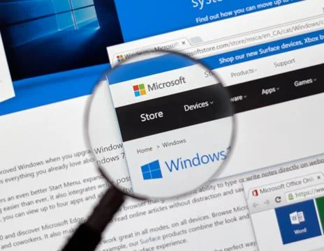 Microsoft Window 10. Stock Photos