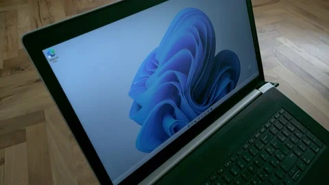 Microsoft Windows 11 OS on Laptop Computer Stock Footage 161331347