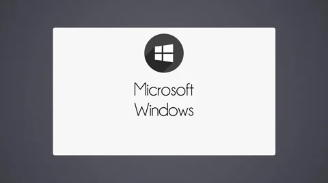 Microsoft Windows icon Stock Footage 40882313