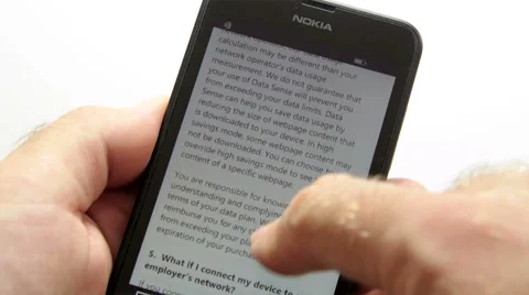 Microsoft Windows Phone - windows 8.1 terms of use Stock Footage 43488106