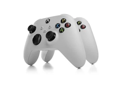 Microsoft Xbox Wireless Controller Robot White wireless gamepad Stock Photos
