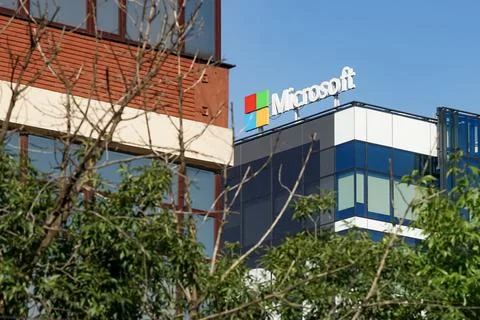Microsoft's headquarters in Bucharest, Romania 库存照片