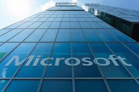 Microsoft's headquarters in Bucharest, Romania 스톡 사진