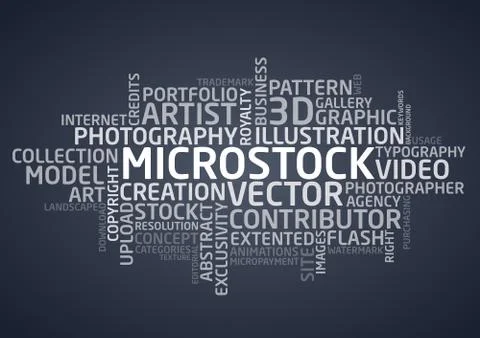 Microstock words Stock Illustration
