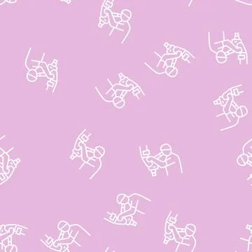 Microsurgery doctor work line seamless pattern Stockillustratie