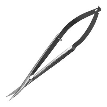 Microsurgical scissors. Surgical tool. Special medical equipment. Vector Stock Illustration