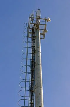 Microwave and cellular tower Stock Photos