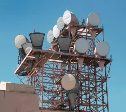Microwave antennas Foto stock