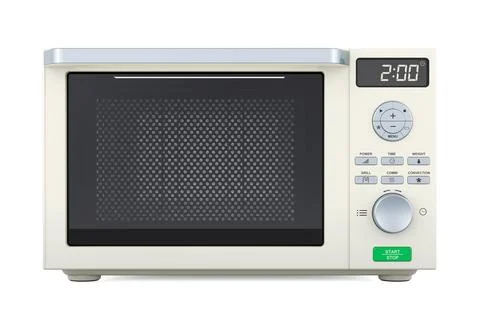 Microwave, combination oven. 3D rendering Stock-Illustration