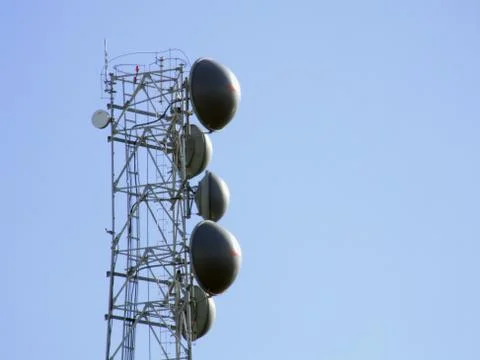 Microwave communications tower Stock Photos