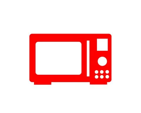 Microwave cooking vector icon Stock Illustration