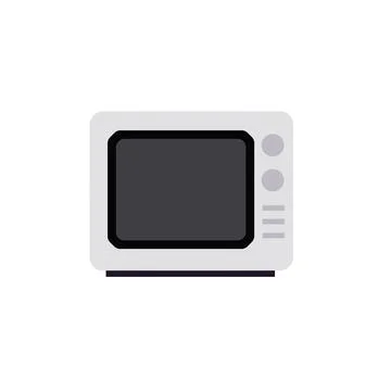 Microwave. Device for heating food. Element of kitchen. Stock Illustration
