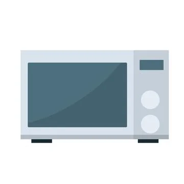 Microwave. Device for heating food. Element of kitchen. Stock Illustration