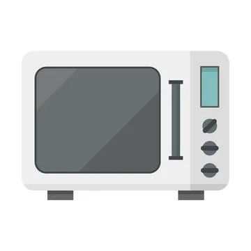 Microwave flat clipart vector illustration Stock Illustration