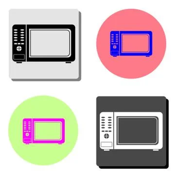 Microwave. flat vector icon Stock Illustration