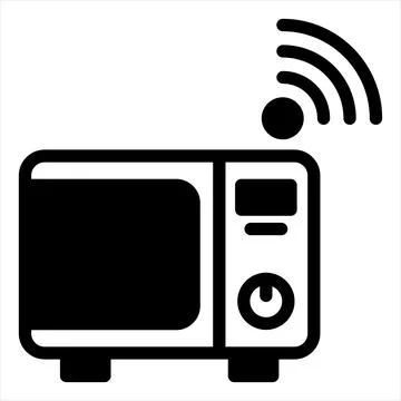 Microwave glyph icon vector illustration isolated on white background Stock Illustration