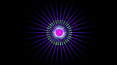 Microwave halo pattern,neon lights science future radiation energy scan data. Video stock 810119