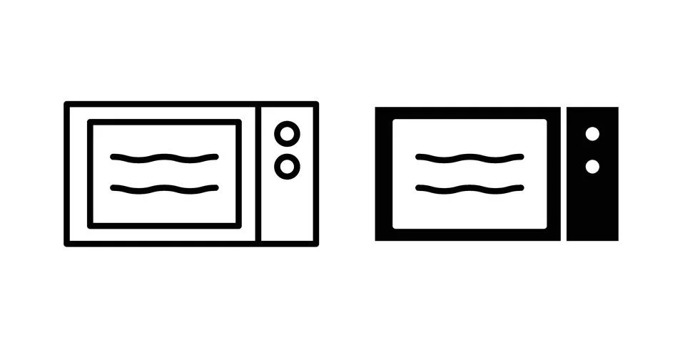 Microwave icon bundle for website design projects Illustrazione stock