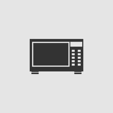 Microwave icon flat. Stock Illustration