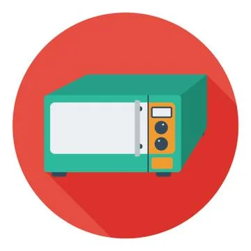 Microwave icon in flat style isolated on white background. Kitchen symbol stock Stock Illustration