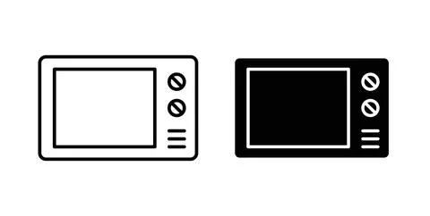 Microwave icon Illustration designs pack for Web 스톡 일러스트