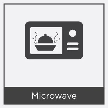 Microwave icon isolated on white background Free Stock Illustration