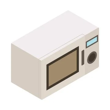 Microwave icon, isometric 3d style Stock Illustration