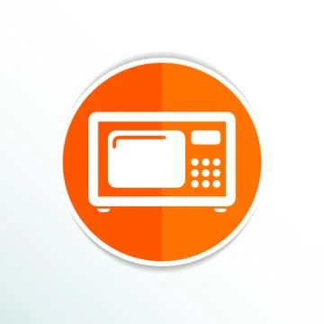 Microwave icon kitchen equipment electronics symbol llustration Stock Illustration