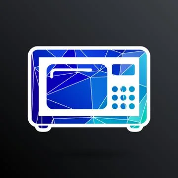 Microwave icon kitchen equipment electronics symbol llustration Stock Illustration