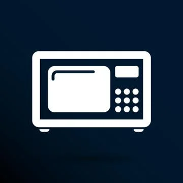 Microwave icon kitchen equipment electronics symbol llustration Stock Illustration