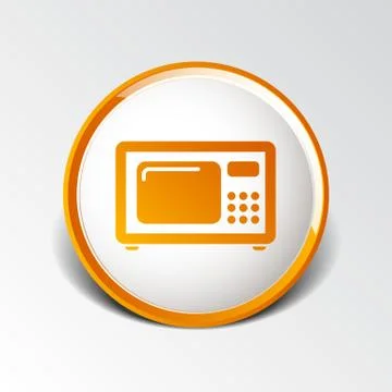 Microwave icon kitchen equipment electronics symbol llustration Stock Illustration