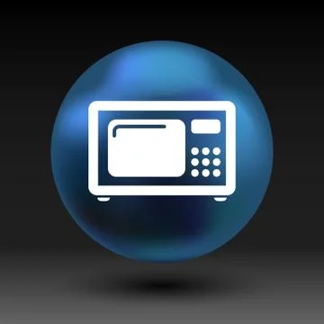 Microwave icon kitchen equipment electronics symbol llustration Stock Illustration