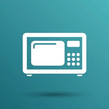 Microwave icon kitchen equipment electronics symbol llustration Stock Illustration
