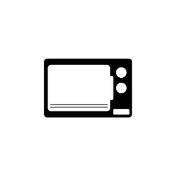 Microwave icon. Simple glyph, flat vector of Technology icons for UI and UX,  Stock Illustration