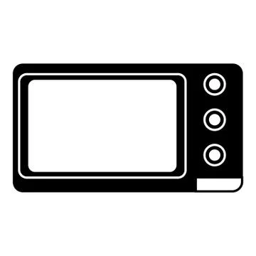 Microwave icon, simple style Stock Illustration