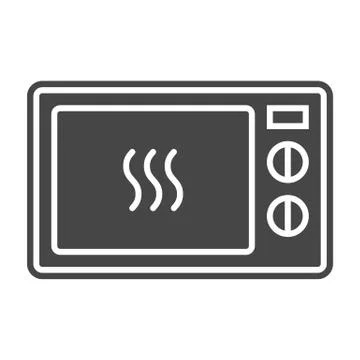 Microwave icon solid gray Stock Illustration