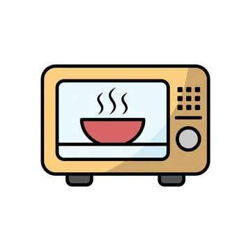 Microwave Icon Vector Design Illustration Stock Illustration