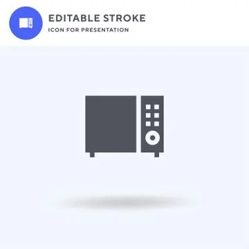 Microwave icon vector, filled flat sign, solid pictogram isolated on white, logo Stock Illustration