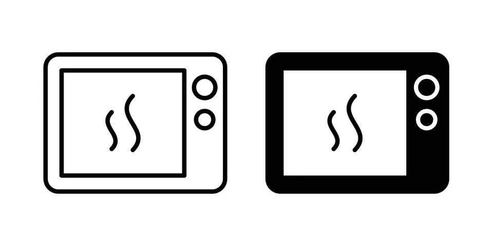 Microwave icon vector, symbol, logo illustrations Illustrazione stock