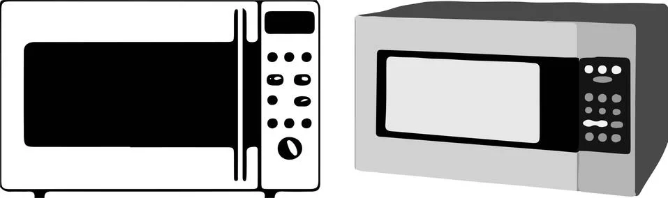 Microwave icon on white background Stock Illustration