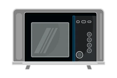 Microwave isolated on white background. Microwave oven. Stock Illustration
