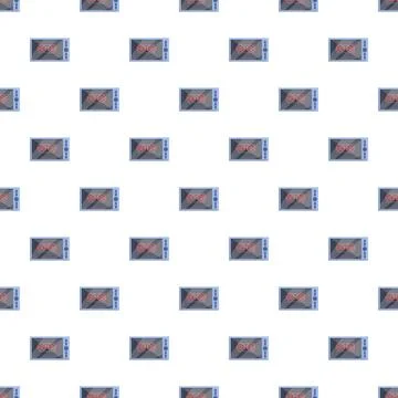 Microwave kitchen appliance seamless pattern background イラスト素材