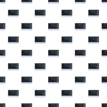 Microwave oven appliance pattern for kitchen home cooking Stock Illustration