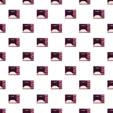 Microwave oven appliance repeating seamless pattern background イラスト素材