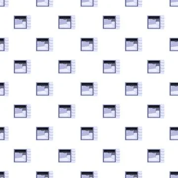 Microwave oven appliance seamless pattern background Stockillustratie