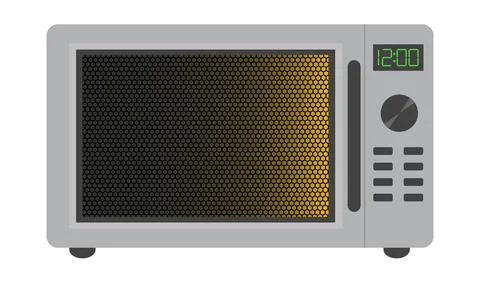 Microwave oven for cooking. A device for use in the kitchen. Stock Illustration