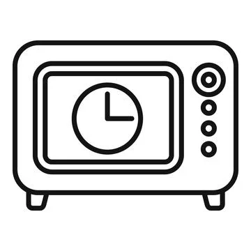 Microwave oven cooking time timer icon vector Stockillustratie