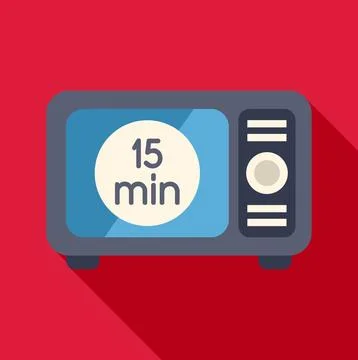 Microwave oven cooking timer flat design icon イラスト素材