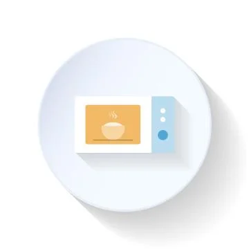 Microwave oven flat icon Stock Illustration
